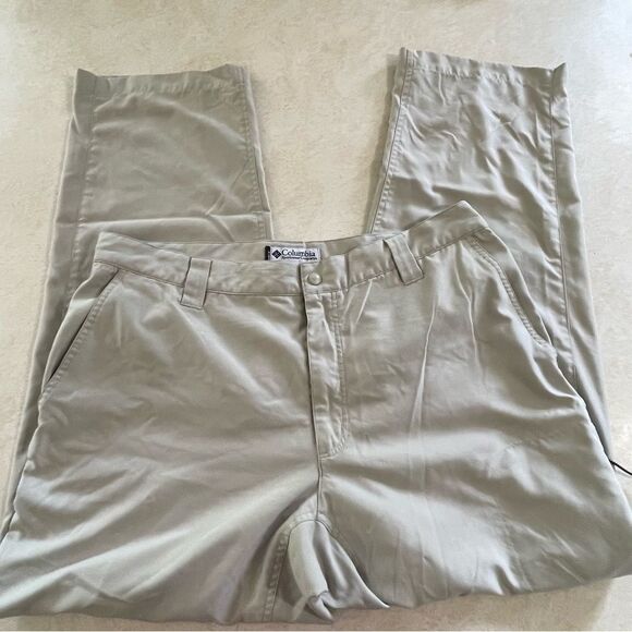 Columbia Mens a khaki tan pants GRT size 38 x 32 activewear - Picture 2 of 3